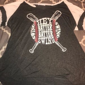 Hey batter batter ! Softball/baseball loose tee